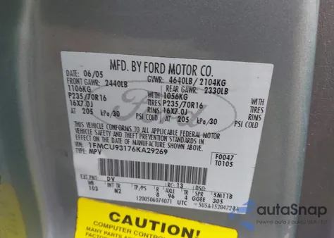 2006 Ford Escape Xlt/Xlt Sport z USA, uszkodzony, nr VIN 1FMCU93176KA29269